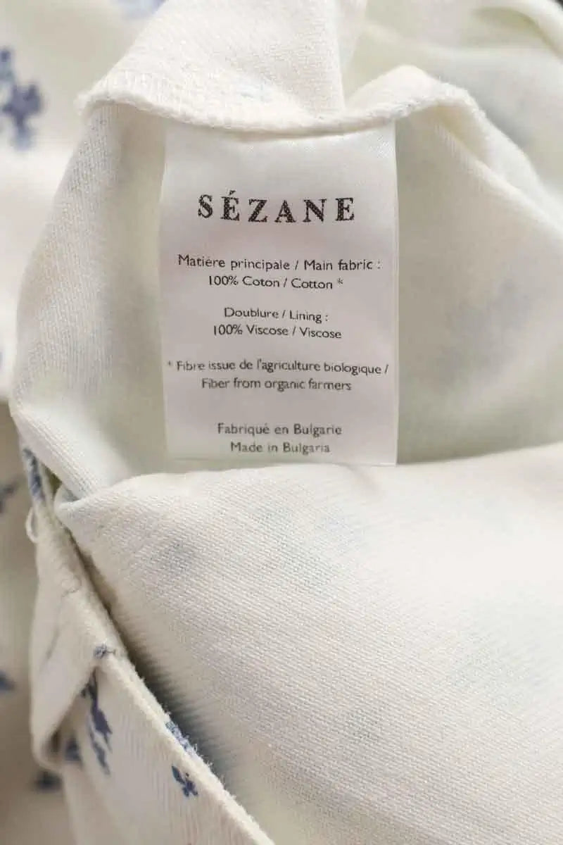 Jean droit Sézane Blanc en Coton