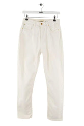Jean droit Sézane Blanc en Coton, taille XS - Seconde Main