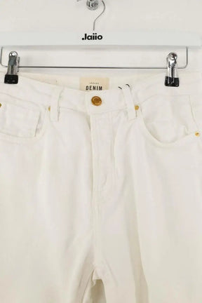 Jean droit Sézane Blanc en Coton