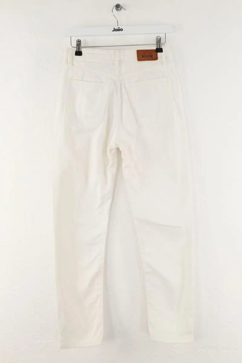 Jean droit Sézane Blanc en Coton
