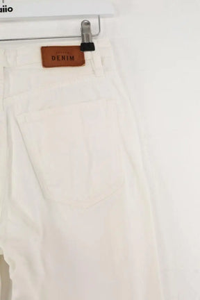 Jean droit Sézane Blanc en Coton