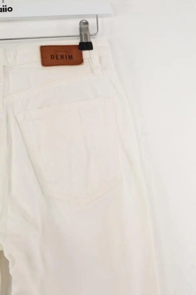 Jean droit Sézane Blanc en Coton