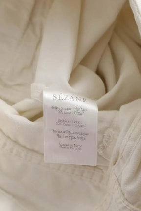 Jean droit Sézane Blanc en Coton