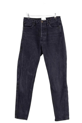 Jean droit Sézane Noir en Coton, taille L - Seconde Main