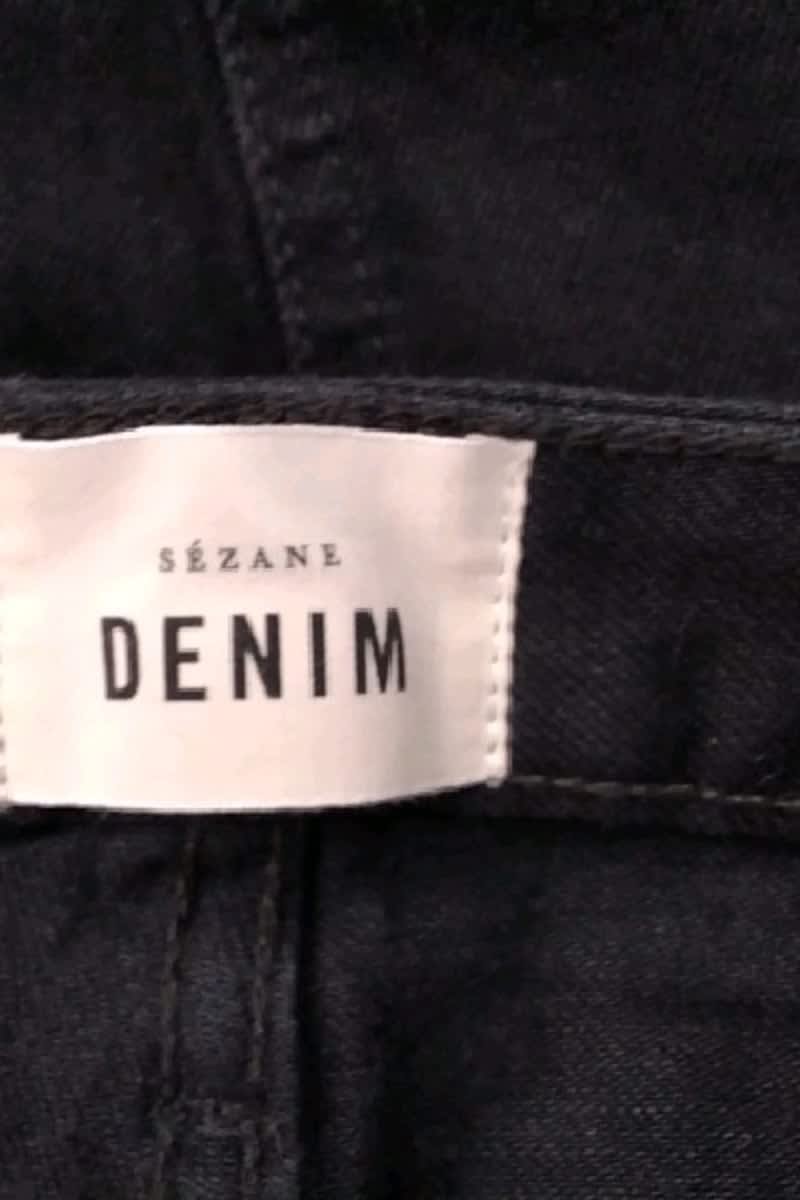 Jean droit Sézane Noir en Coton