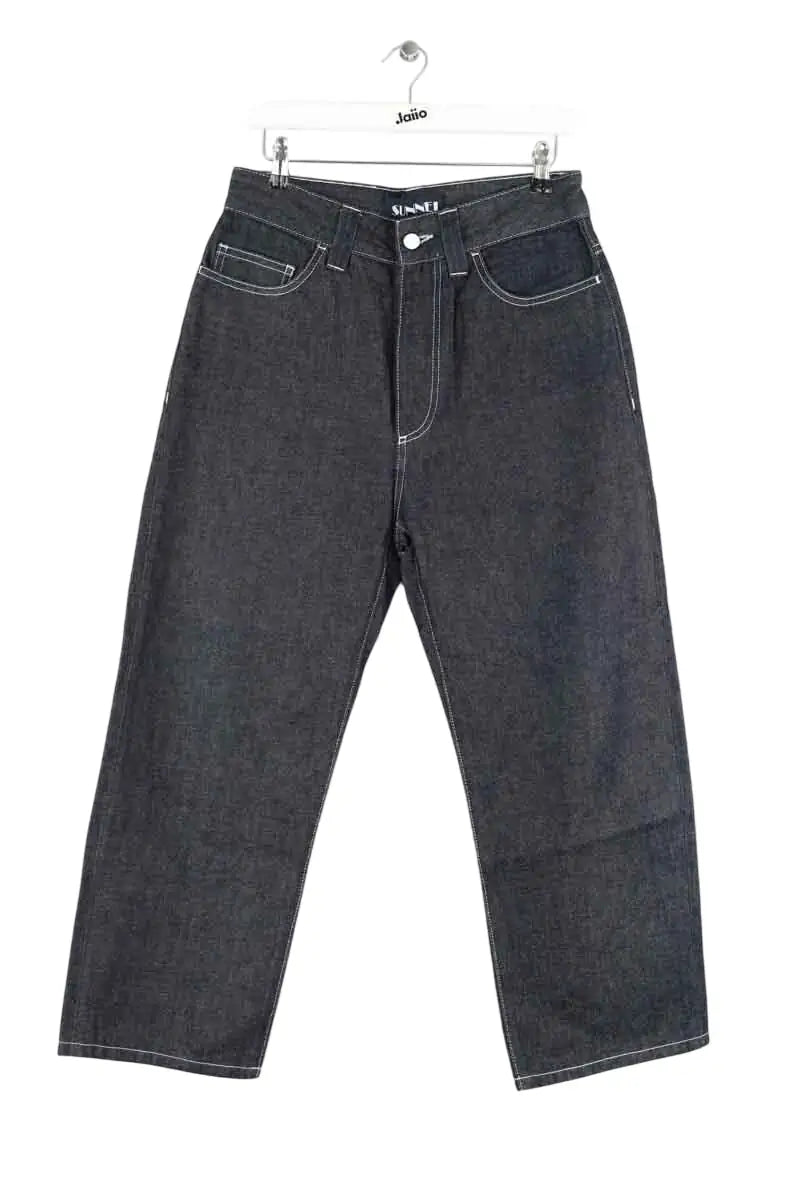 Jean droit Sunnei Marine en Coton, taille XL - Seconde Main
