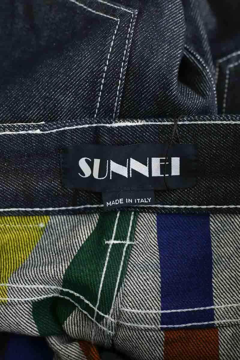 Jean droit Sunnei Marine en Coton