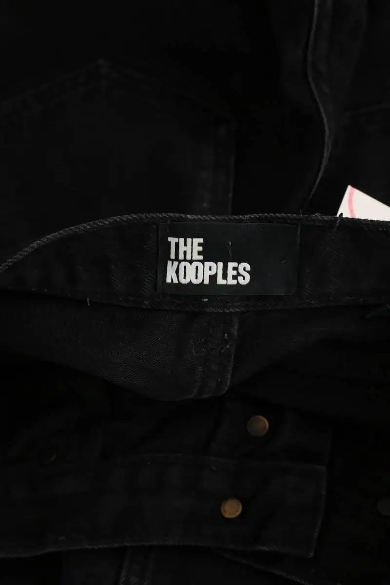 Jean droit The Kooples Noir en Coton