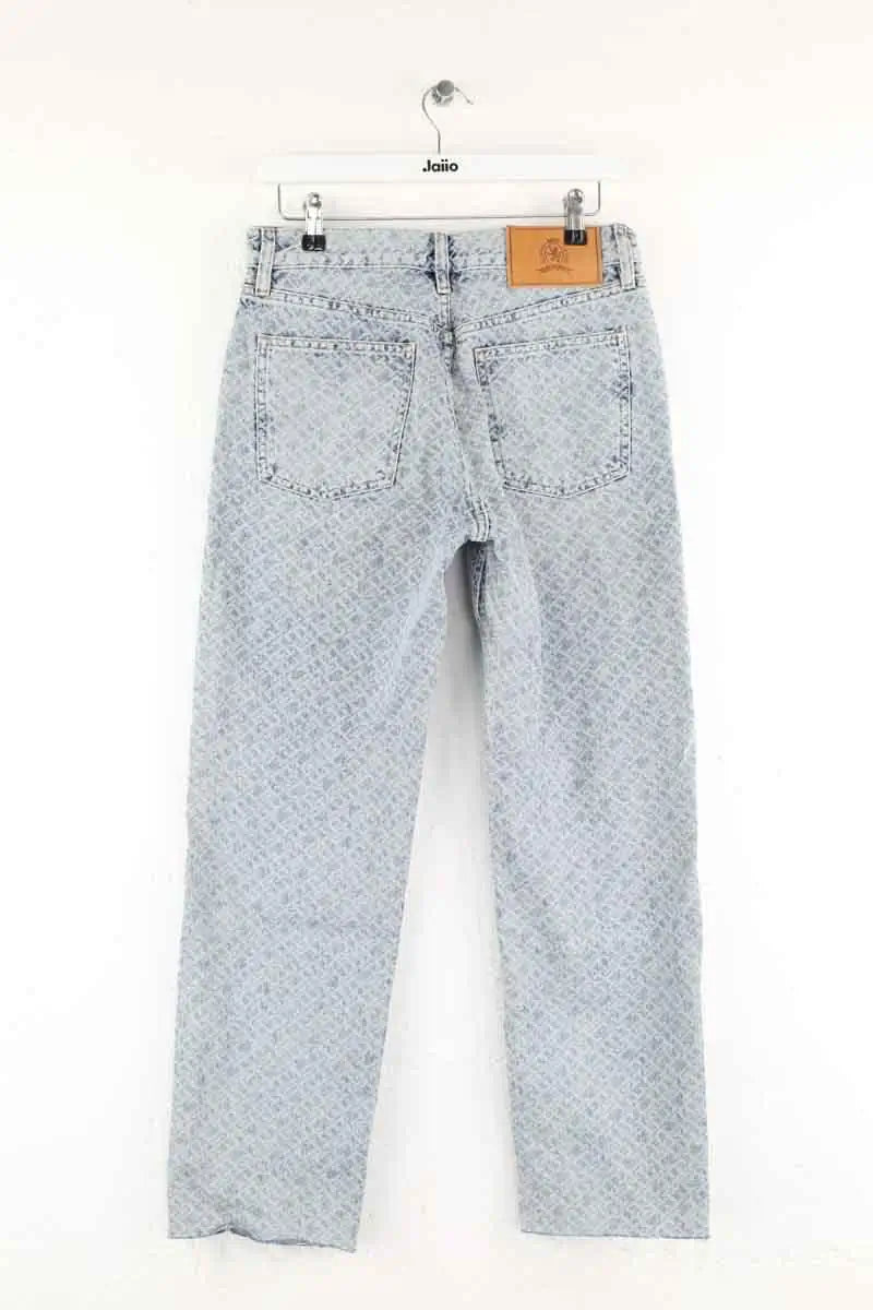 Jean droit Tommy Hilfiger Bleu en Coton