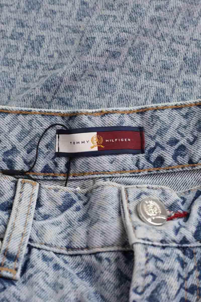 Jean droit Tommy Hilfiger Bleu en Coton