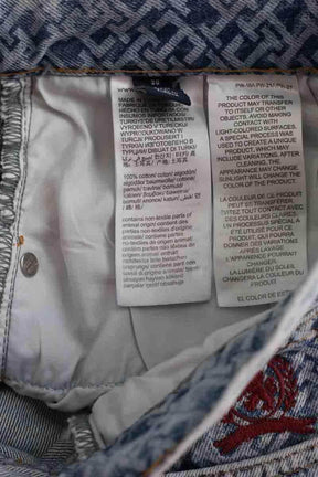 Jean droit Tommy Hilfiger Bleu en Coton
