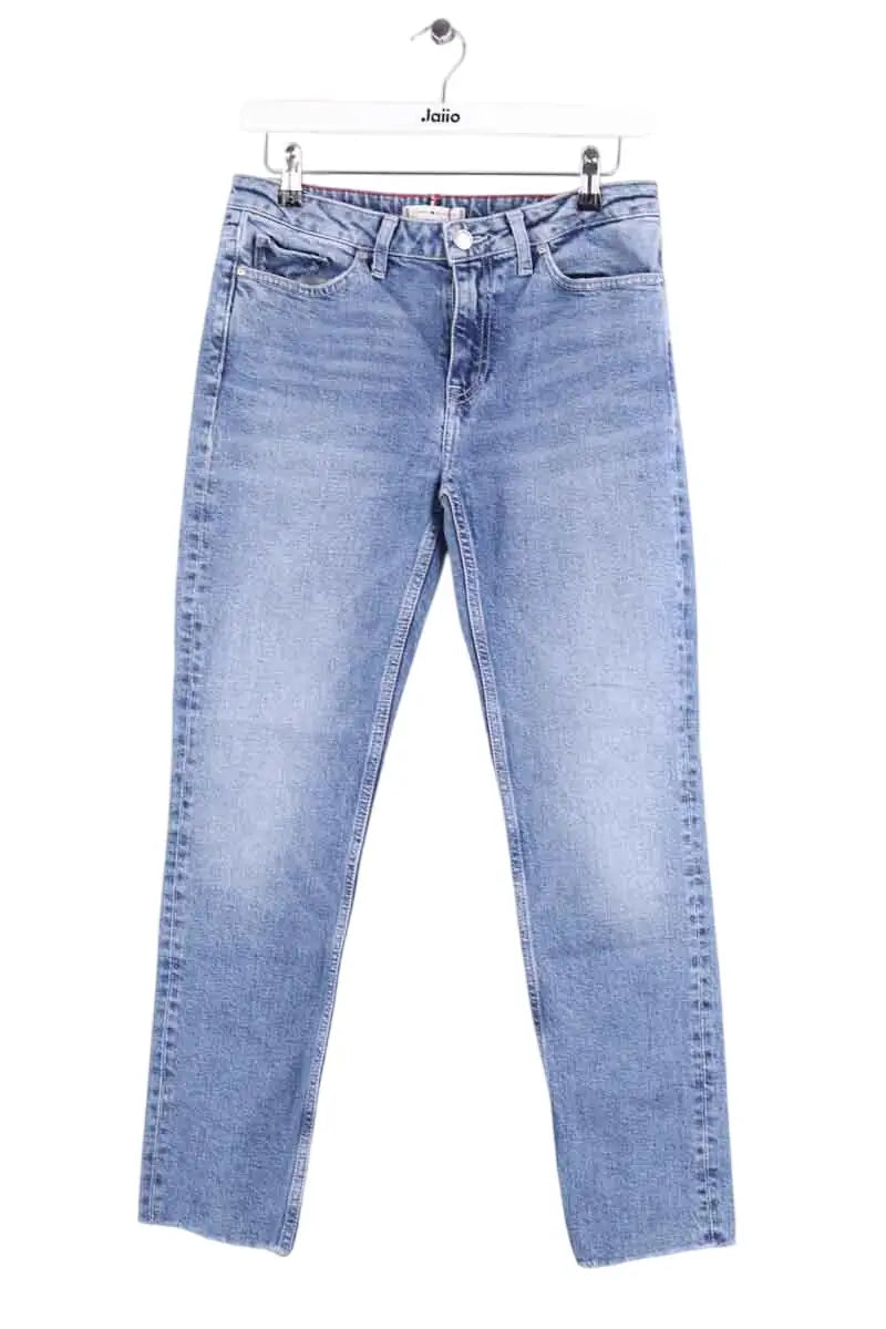 Jean droit Tommy Hilfiger Bleu en Coton, taille XS - Seconde Main