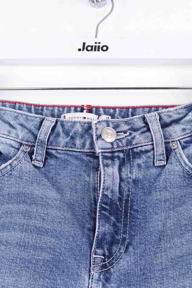 Jean droit Tommy Hilfiger Bleu en Coton