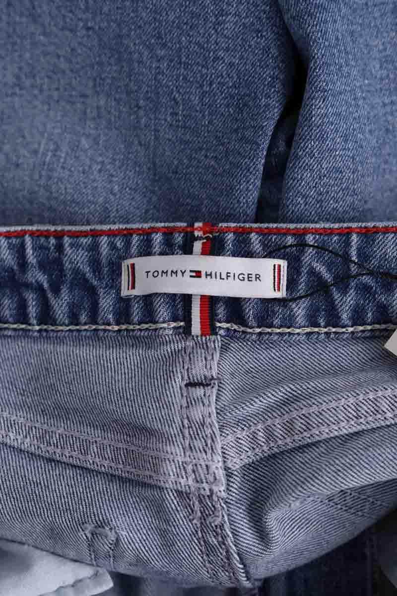 Jean droit Tommy Hilfiger Bleu en Coton