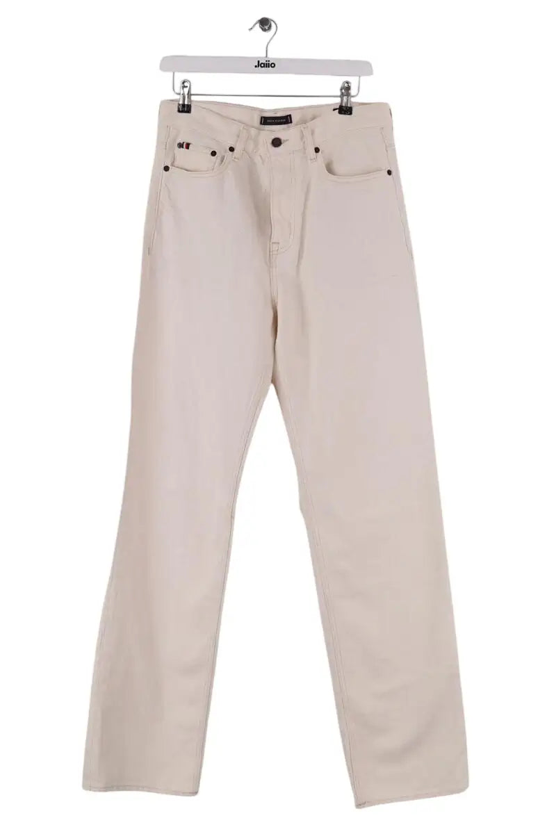 Jean droit Tommy Hilfiger Ecru en Coton, taille L - Seconde Main