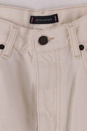Jean droit Tommy Hilfiger Ecru en Coton