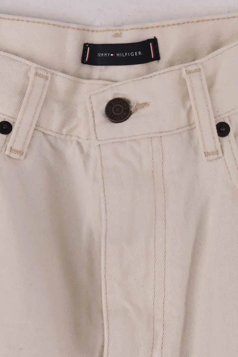 Jean droit Tommy Hilfiger Ecru en Coton