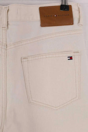 Jean droit Tommy Hilfiger Ecru en Coton