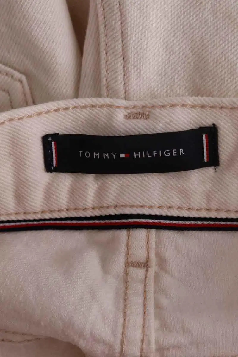 Jean droit Tommy Hilfiger Ecru en Coton