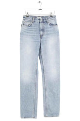 Jean droit Totême High slim denim vintage Bleu en Coton, taille XS - Seconde Main