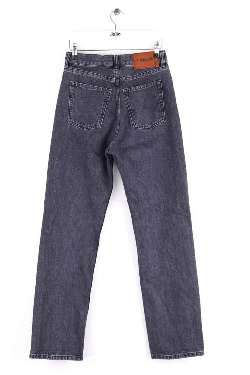Jean droit Tresse Anthracite en Coton