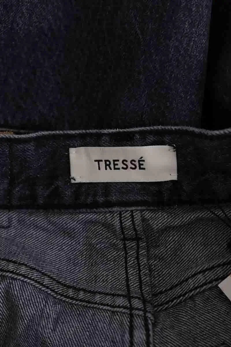 Jean droit Tresse Anthracite en Coton