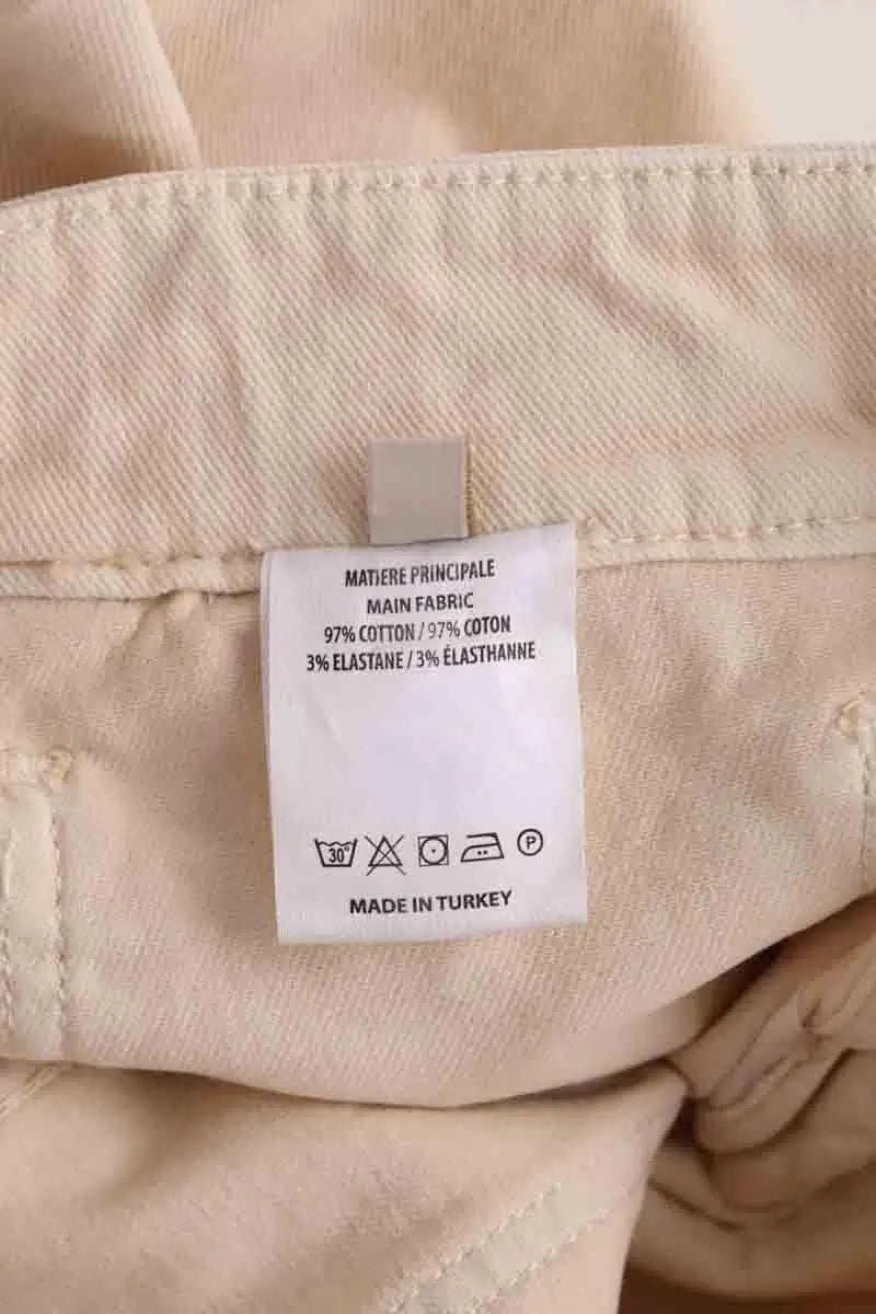 Jean droit Vanessa Bruno Beige en Coton - élasthanne