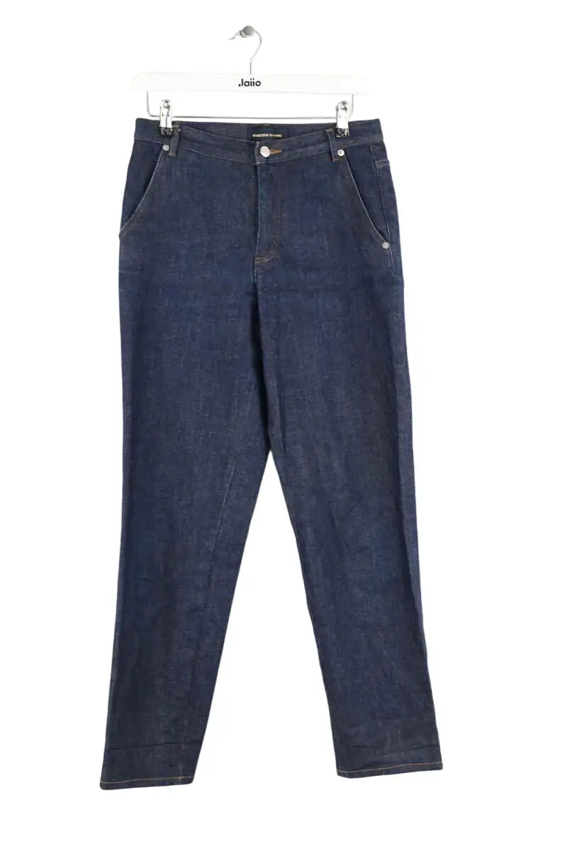 Jean droit Vanessa Seward Bleu en Coton, taille M - Seconde Main