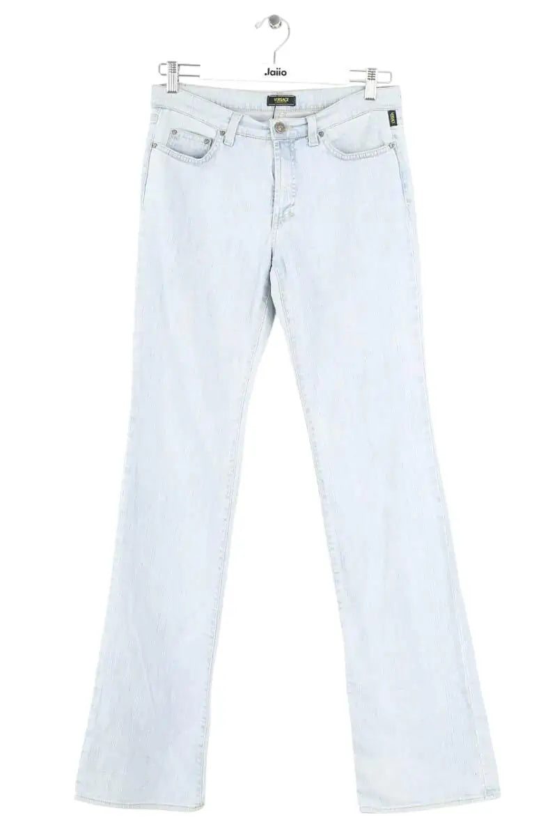 Jean droit Versace Bleu en Coton, taille L - Seconde Main