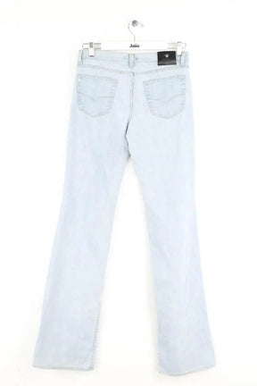 Jean droit Versace Bleu en Coton