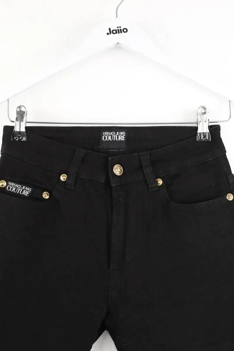 Jean droit Versace Noir en Coton