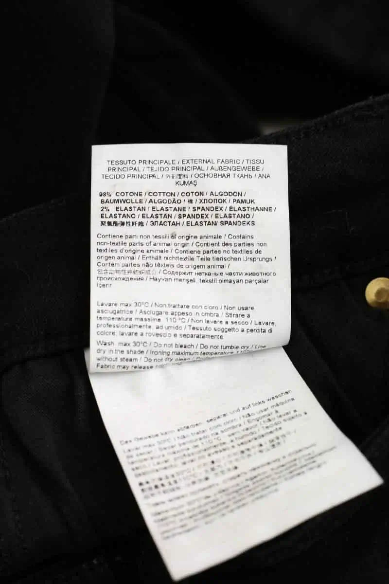 Jean droit Versace Noir en Coton