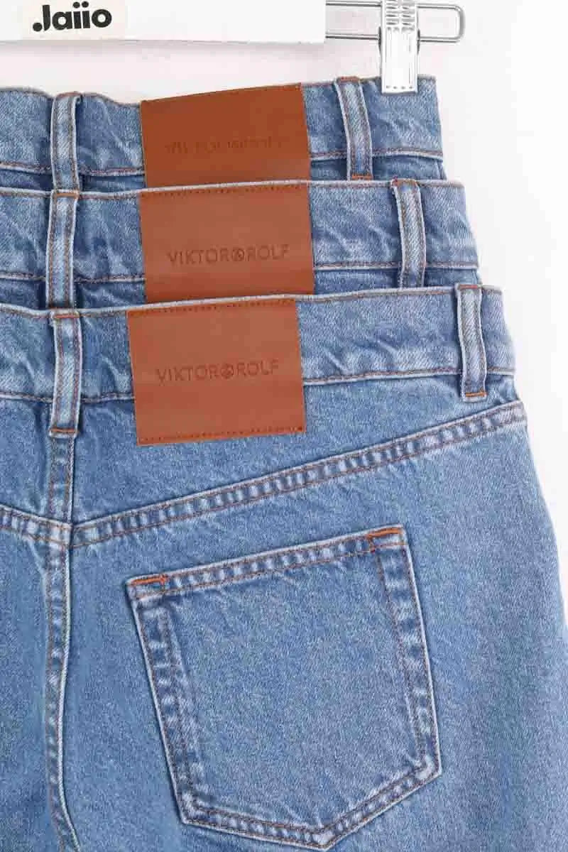 Jean droit Victor&Rolf Triple layer Denim Bleu en Coton