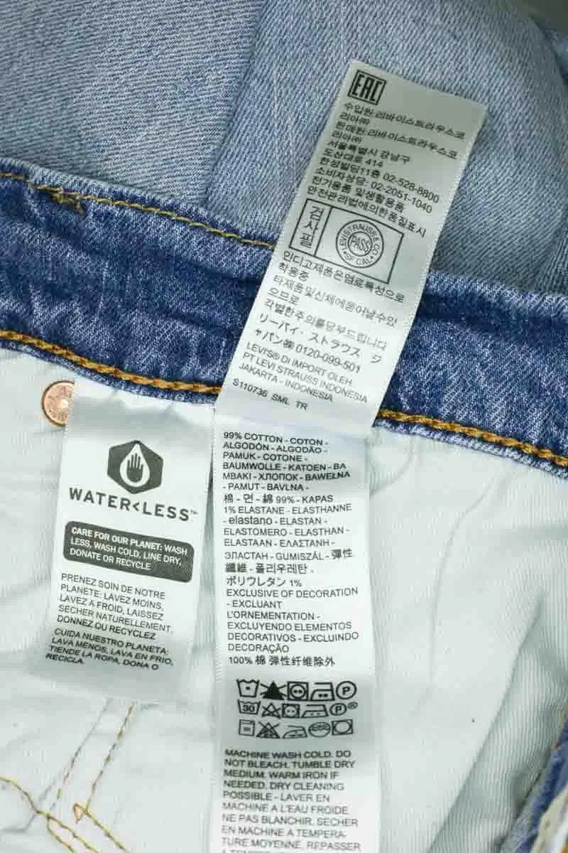 Jean droit W34 L34 Levi's 502 Bleu en Coton
