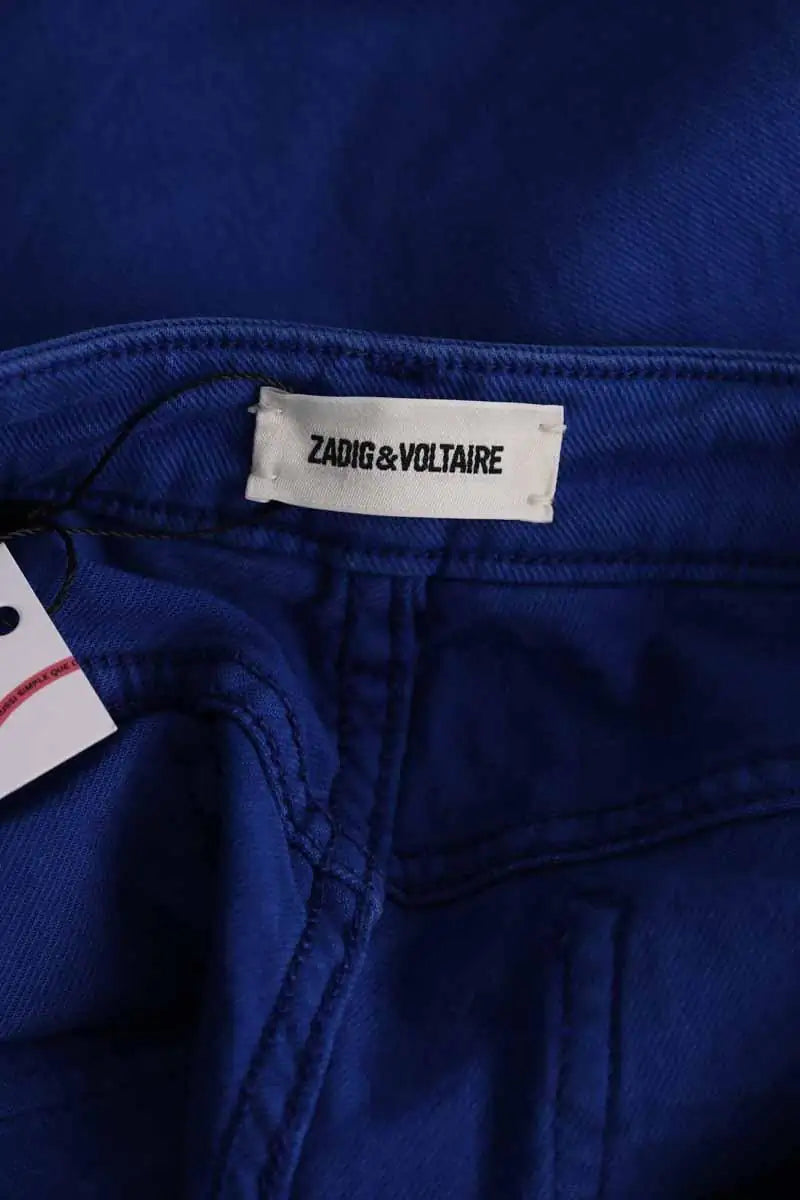 Jean droit Zadig & Voltaire Bleu en Coton