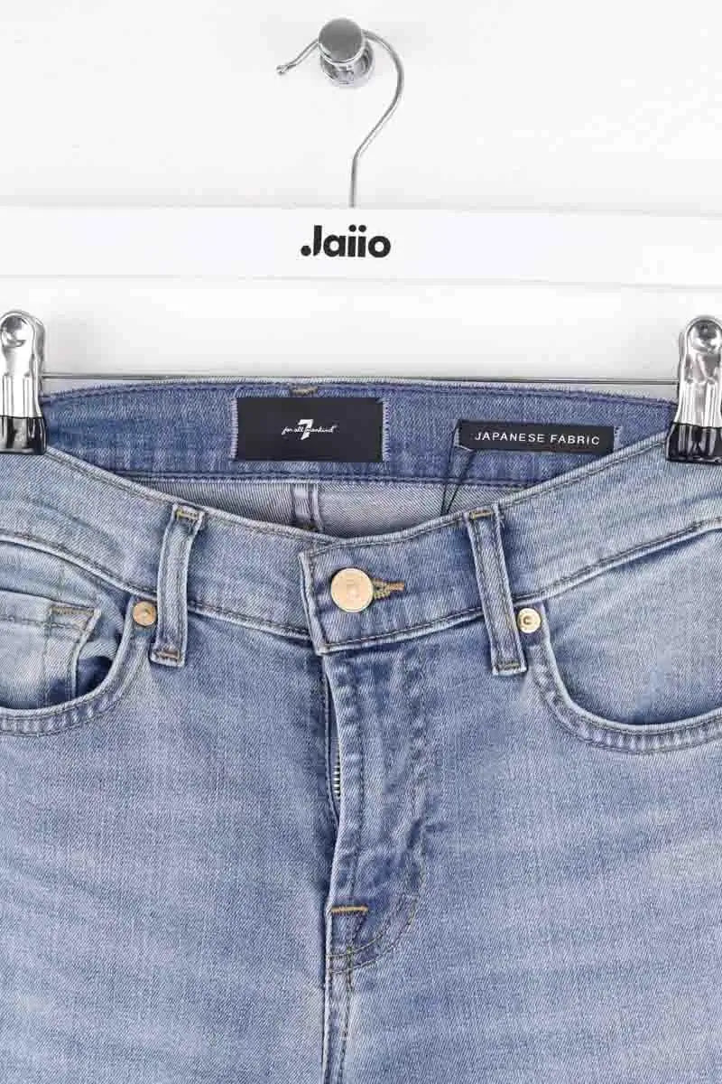 Jean flare 7 For All Mankind Bleu en Coton