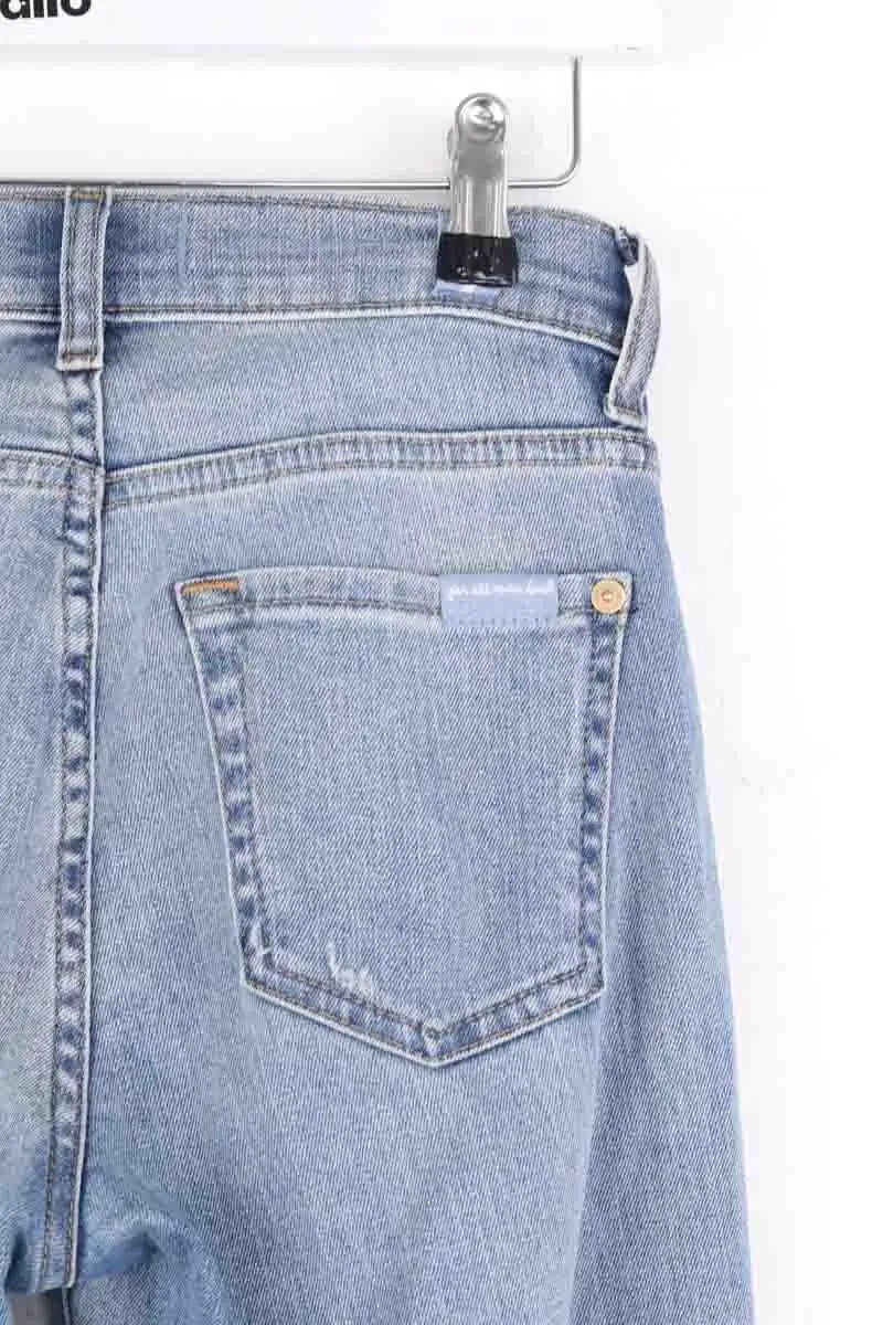 Jean flare 7 For All Mankind Bleu en Coton