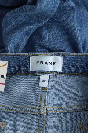 Jean Frame Bleu en Coton
