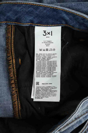Jean large 3x1 Alaska flip tomboy Bleu en Coton