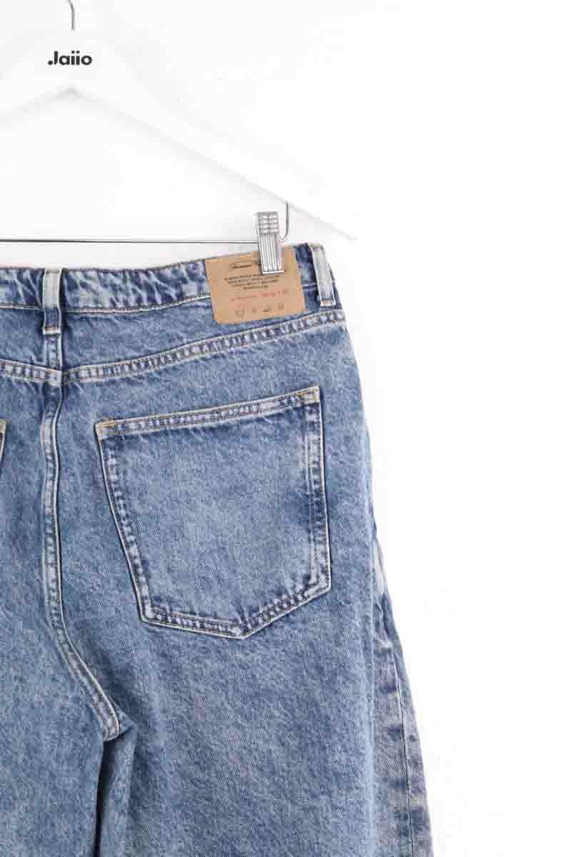 Jean large American Vintage Bleu en Coton