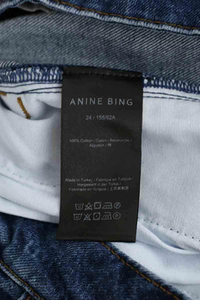 Jean large Anine Bing Bleu en Coton