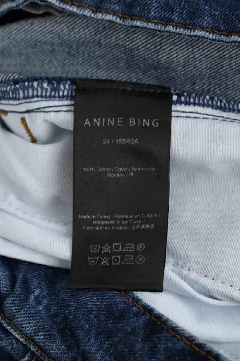 Jean large Anine Bing Bleu en Coton