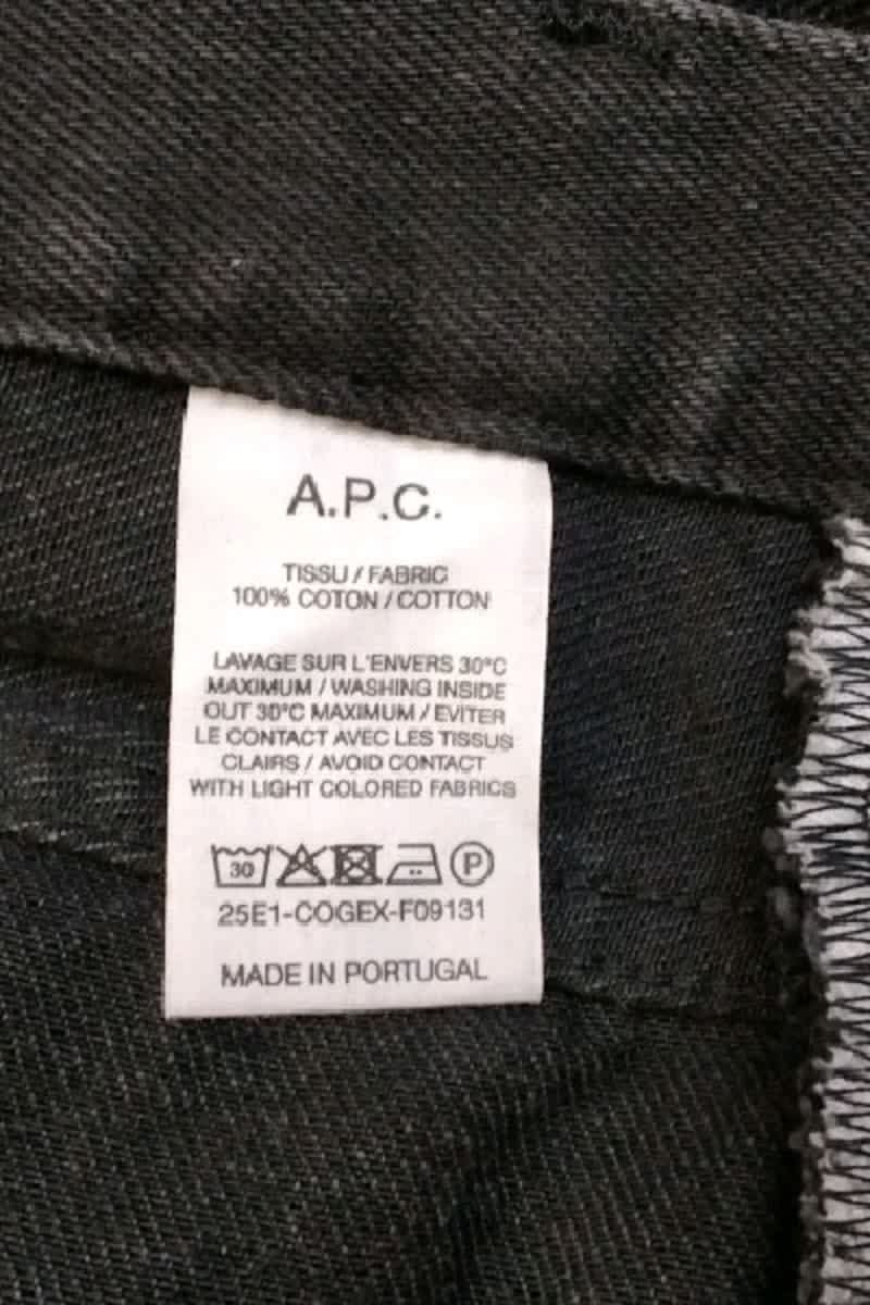 Jean large APC Noir en Coton