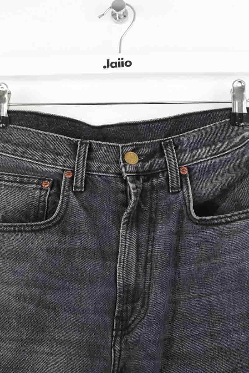 Jean large B Sides Noir en Coton