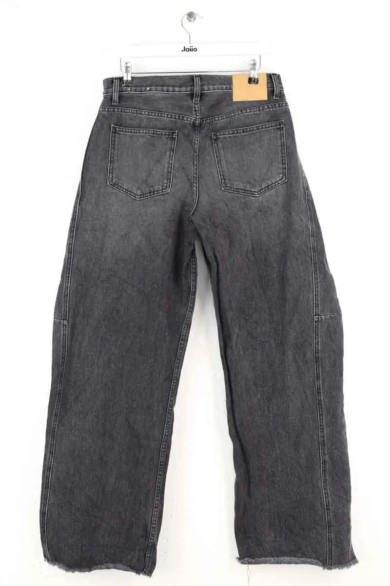 Jean large B Sides Noir en Coton