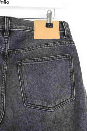 Jean large B Sides Noir en Coton