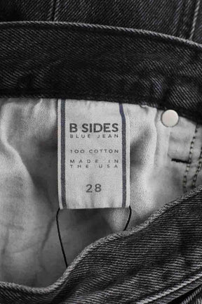 Jean large B Sides Noir en Coton