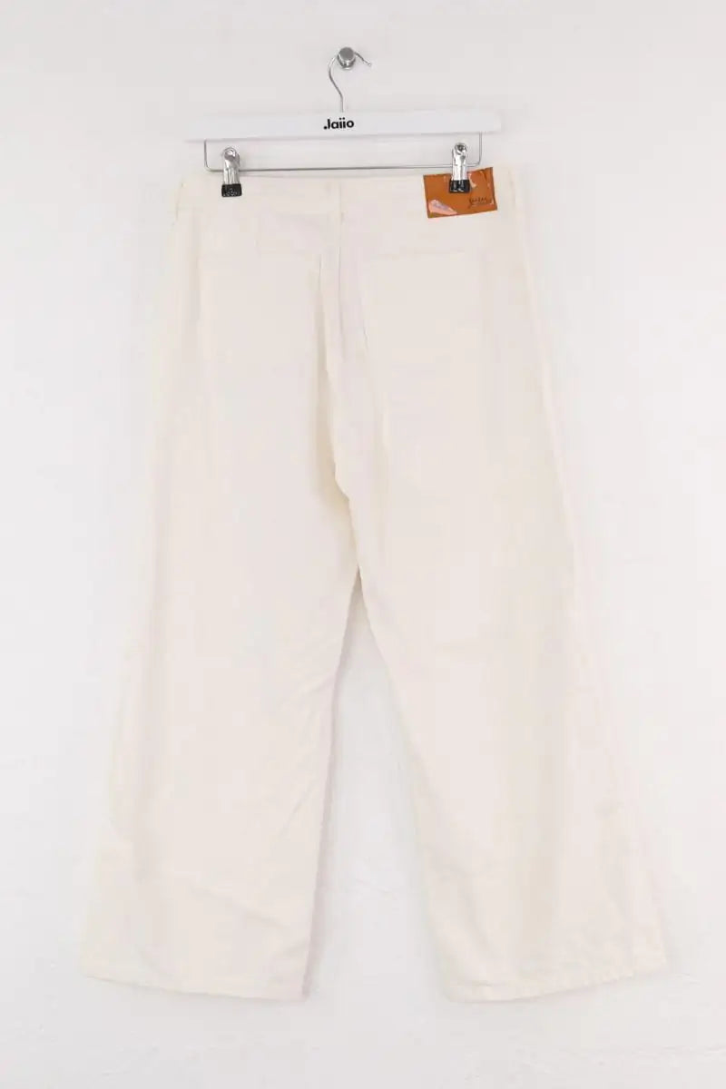 Jean large Balzac Blanc en Coton
