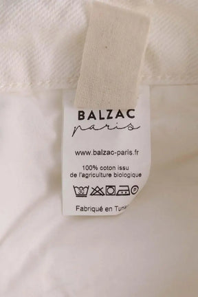 Jean large Balzac Blanc en Coton