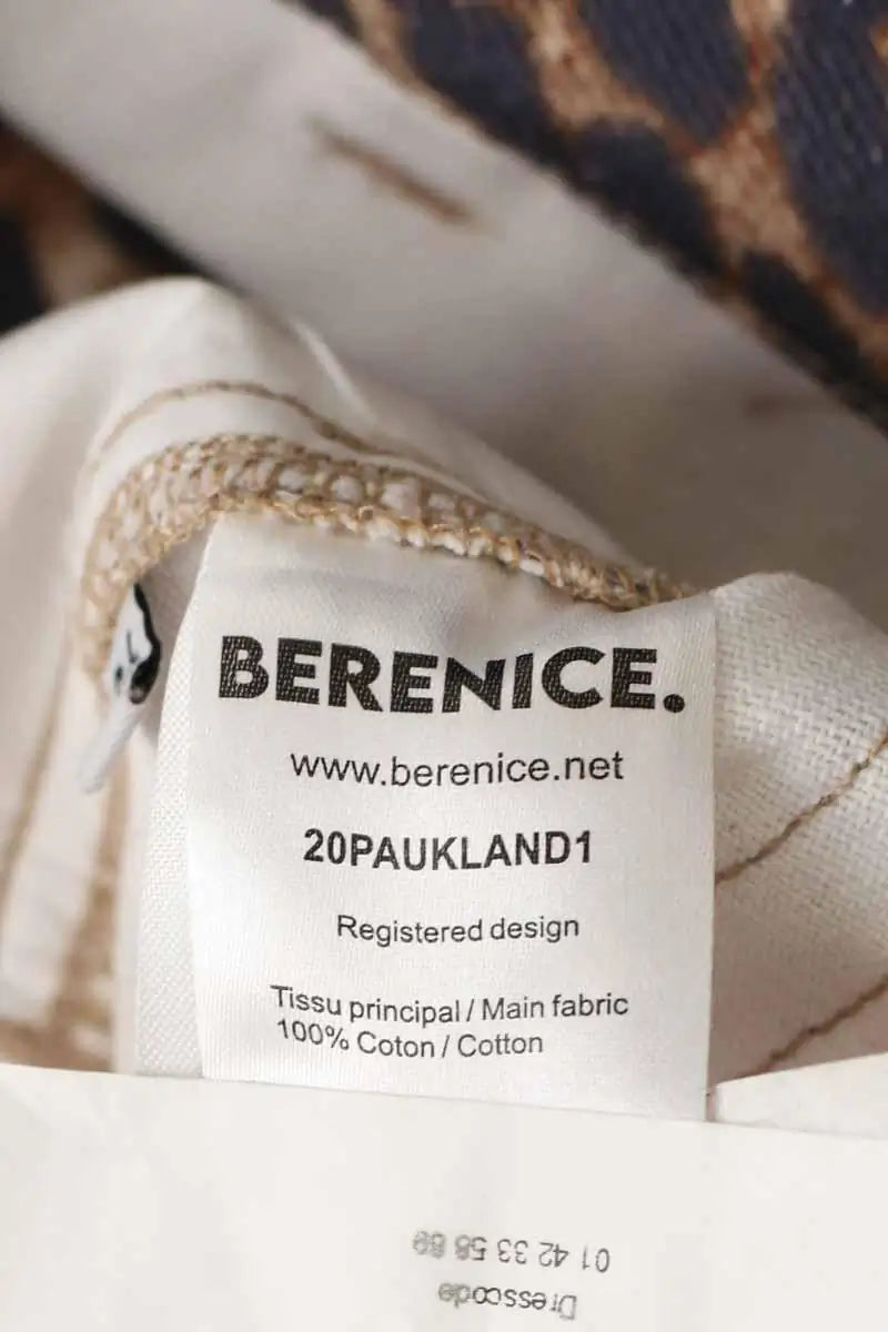 Jean large Berenice Marron en Coton